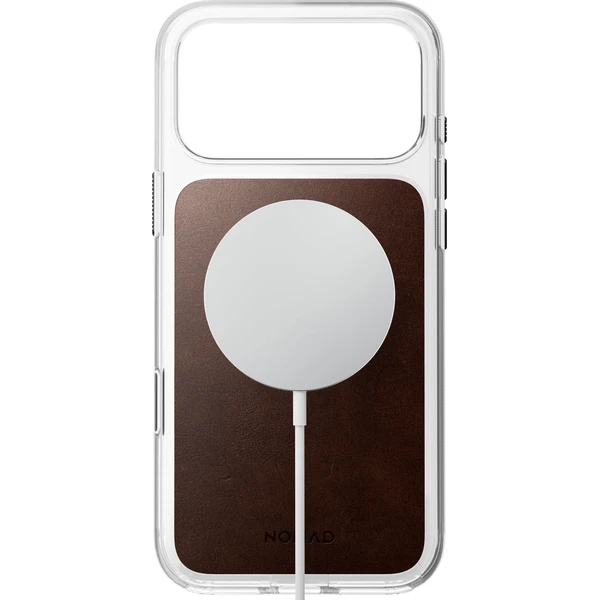 Nomad Clear Leather (Horween) MagSafe kryt iPhone 18 Pro Max Rustic Brown - Puzdra - Obrázok 1a20336e449140de9bed7daa9bc792c6