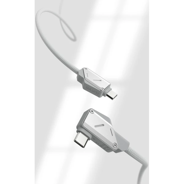 Aulumu M07 Stabilný hliníkový 240W Hi-Speed nabíjací a dátový USB-C kábel (1,2m) sivý - Káble a redukcie - Obrázok 1a238f5e6c5548f298d2a7cfd4f3fc3d