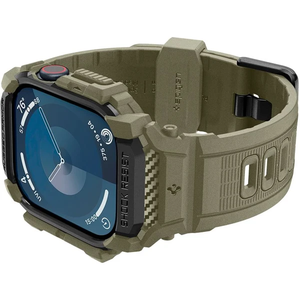 Spigen Rugged Armor Pro remienok s puzdrom Apple Watch 10/11 (46mm) zelený - Remienky - Obrázok 1a44833f79d94566864834fab44b4593
