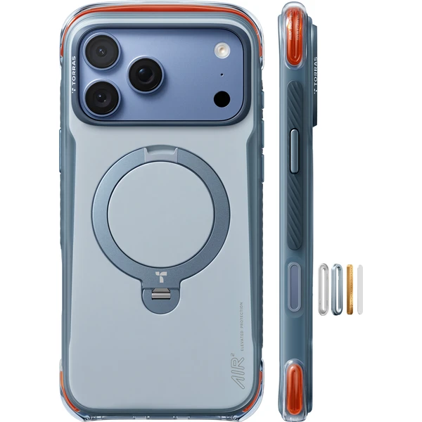 Torras Ostand Q3 Air Pro, polárna bridlicovo modrá - iPhone 2026 Pro Max - Puzdra - Hlavný obrázok