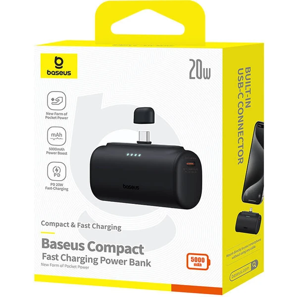 Baseus Power banka 5000mAh 20W USB-C černá - Powerbanky - Obrázok 1a6fd56a2dbb49d5994297abc42eebdf
