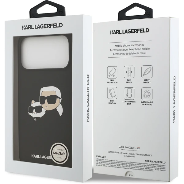 Karl Lagerfeld Liquid Silicone Double Heads MagSafe kryt iPhone 17 Pro Max čierny - Puzdra - Obrázok 1a7d16e2419f46c3aaa81cb9ae2f2e63
