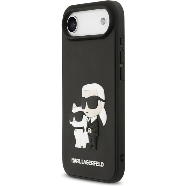 Karl Lagerfeld 3D Rubber Karl and Choupette kryt iPhone Air čierny - Puzdra - Obrázok 1ae04577c8264172815456d2c22a0411