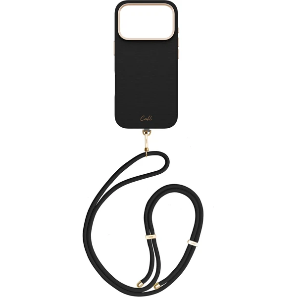 UNIQ Coehl Mirelle MagSafe kryt s pútkom iPhone 17 Pro Ebony - Puzdra - Obrázok 1af9068773d444aa952cfca6006fd3ee