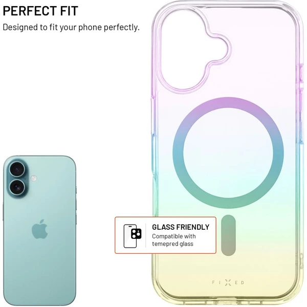 FIXED MagRainbow kryt s MagSafe Apple iPhone 16 dúhový - Puzdra - Obrázok 1b2df969101c421d8dcbb160120a5fa6