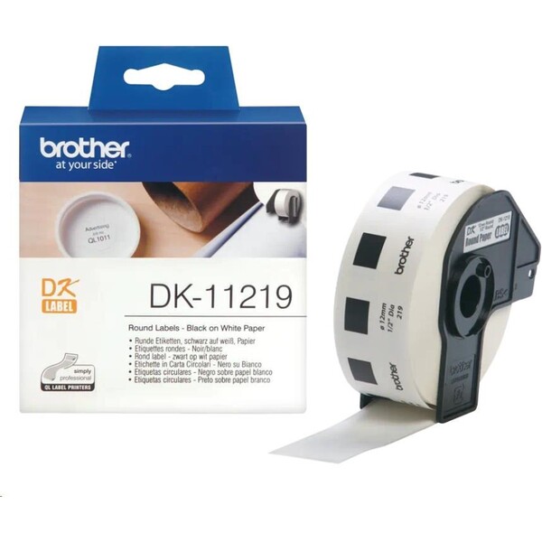 E-shop Brother DK11219 samolepiace štítky biele 12 mm x 24 mm