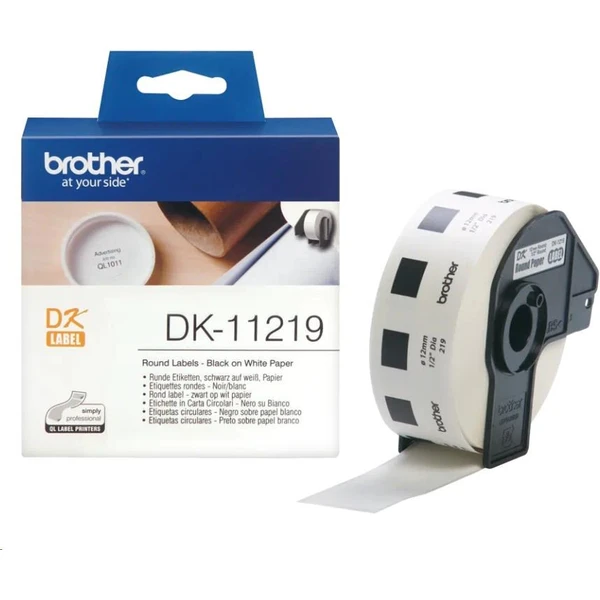 Brother DK11219 samolepiace štítky biele 12 mm x 24 mm - Pásky pre štítkovače - Hlavný obrázok