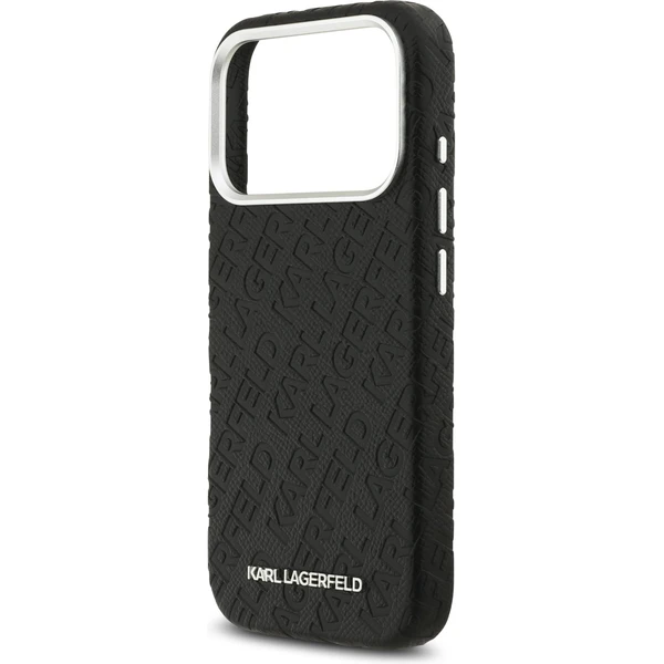 Karl Lagerfeld Grained PU Repeated Logo MagSafe kryt iPhone 17 Pro čierny - Puzdra - Obrázok 1b7ab80c24f44c9ab5b7eb4fca9c042e