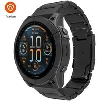 FIXED Titanium Strap titánový remienok Garmin QuickFit 22mm, čierny - Remienky