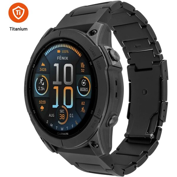 E-shop FIXED Titanium Strap titánový remienok Garmin QuickFit 22mm, čierny