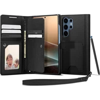 Spigen Wallet S púzdro Samsung Galaxy S25 Ultra čierne - Puzdra