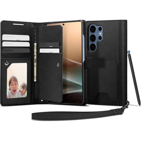 Spigen Wallet S púzdro Samsung Galaxy S25 Ultra čierne - Puzdra - Hlavný obrázok