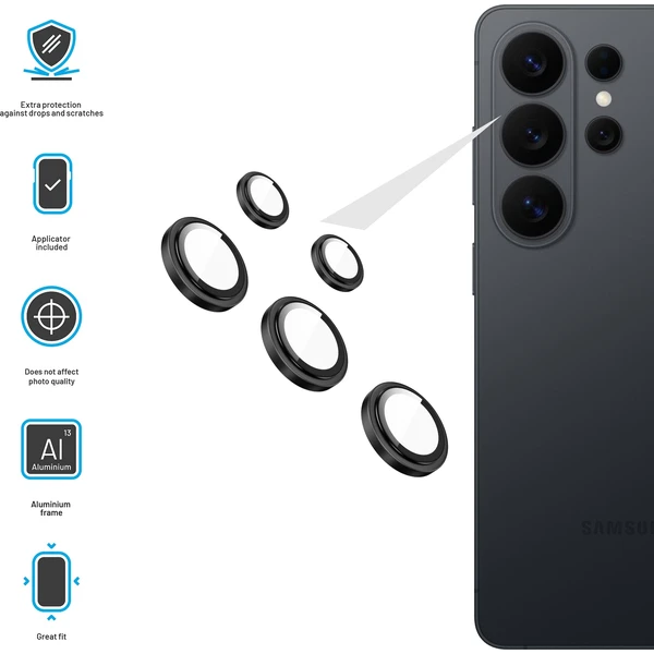 FIXED Camera Glass ochranné sklá Samsung Galaxy S26 Ultra čierna - Ochranné fólie a sklo - Obrázok 1bd7eb2f2e294f4ca8e297c62691f03d