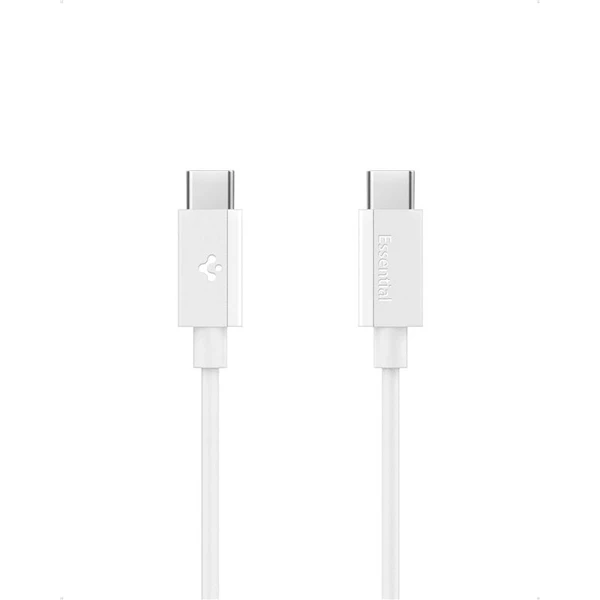 Spigen Essential USB-C/USB-C napájací kábel 60W 2m biely - Káble a redukcie - Obrázok 1bdbb38ca83641fba630b89091036721