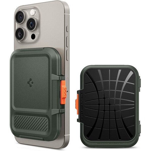E-shop Spigen Lock Fit MagSafe Wallet peňaženka tmavo zelená