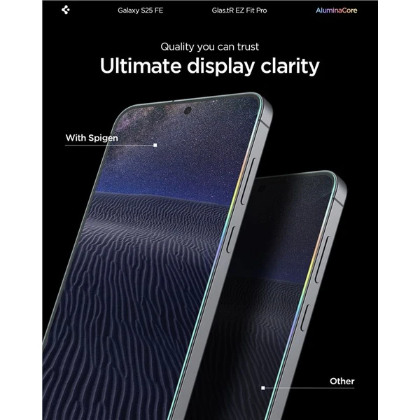 Spigen Glass tR EZ Fit Pro HD sklo Samsung Galaxy S25 FE priehľadné (1 ks) - Ochranné fólie a sklo - Obrázok 1c148b7b353d49208cb0e2a3230d1ea8