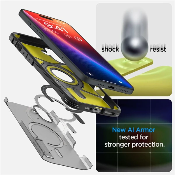 Spigen Tough Armor MagSafe kryt iPhone 16 frost black - Puzdra - Obrázok 1c1a644020324e8aaef744e54427d98f