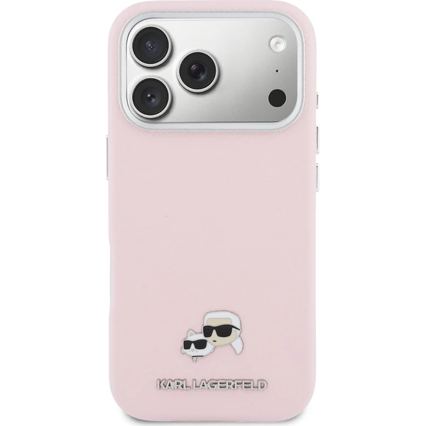 Karl Lagerfeld PU Karl a Choupette Hlavové Kolíky MagSafe kryt iPhone 17 Pro Max ružový - Puzdra - Obrázok 1c23f7df7796475ba30f43e0373b5c95