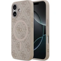 Guess PU Leather 4G Colored Ring MagSafe Zadný Kryt pre iPhone 17 ružový - Puzdra