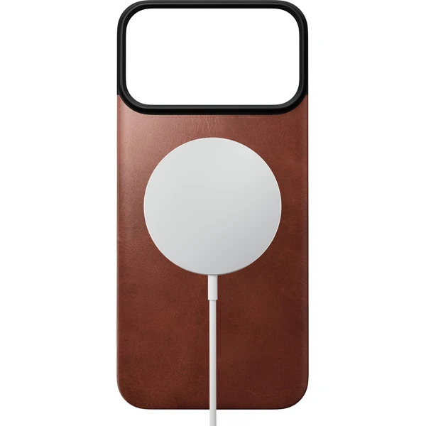 Nomad Magnetic Leather Back (Horween) MagSafe kožený kryt iPhone 18 Pro Max Olde Dublin - Puzdra - Obrázok 1c5da7c19b124b7d97d7576fbe766215
