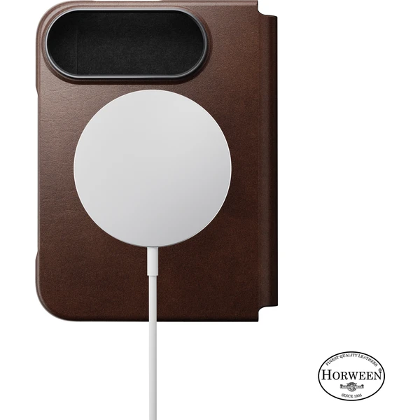 Nomad Traditional Leather Folio (Horween) MagSafe kožené puzdro iPhone 18 Fold rustikálna hnedá - Puzdra - Obrázok 1c64587c838440708e44c5484ffd8de1
