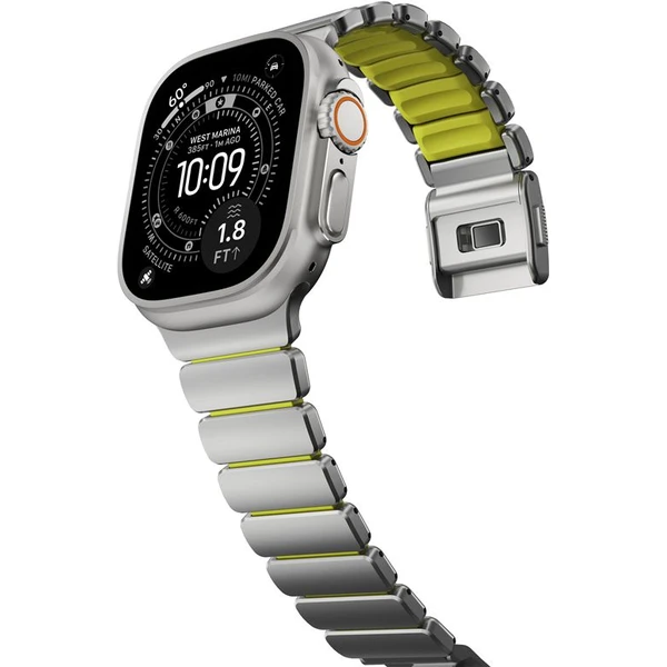 Nomad Stratos Band FKM remienok Apple Watch 45/46/49mm Natural Titanium/Volt - Remienky - Obrázok 1c9469c8335a42cc83365c3c049b34de