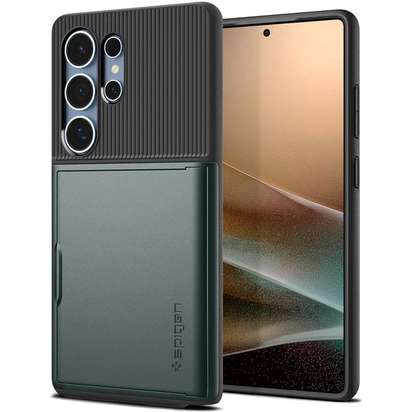 Spigen Slim Armor CS kryt Samsung Galaxy S25 Ultra zelený - Puzdra - Hlavný obrázok