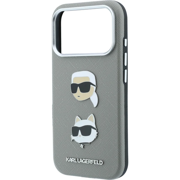 Karl Lagerfeld PU Semi Wrap Saffiano K&CH Heads kryt iPhone 18 Pro Max šedý - Puzdra - Obrázok 1d7cf69d13df4852b137e6da36d16ef3