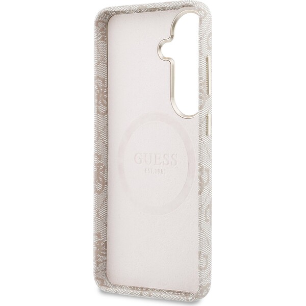 Guess PU Leather 4G Strass Trojuholníkové Logo Zlatý Rám Magnetický kryt Samsung Galaxy S26 ružový - Puzdra - Obrázok 1dad6b9dbb184845a9d54abf413fff51