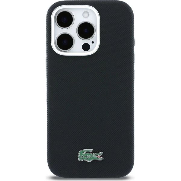 Lacoste PVC Iconic Petit Pique Metal Logo MagSafe kryt iPhone 16 Pro čierny - Puzdra - Obrázok 1dc441ddb60443dd946e21837f17cae6
