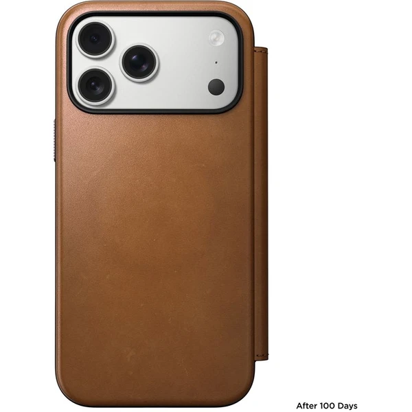 Nomad Modern Leather Folio MagSafe kožené púzdro iPhone 17 Pro Max English Tan - Puzdra - Obrázok 1dcc0e49c1814a76a385d22fec48912f