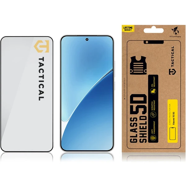 Tactical Glass Shield 5D sklo pre Xiaomi 15 5G čierne - Ochranné fólie a sklo - Obrázok 1deaca05cd974a9a87a91a318e661c84