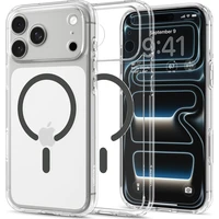 Spigen Ultra Hybrid MagSafe kryt iPhone 18 Pro/17 Pro clear graphite - Puzdra