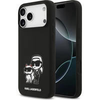 Karl Lagerfeld Liquid Silicone K&CH Sketch MagSafe kryt iPhone 17 Pro Max čierny - Puzdra