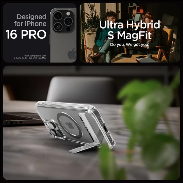 Spigen Ultra Hybrid S MagSafe kryt iPhone 16 Pro graphite - Puzdra - Obrázok 1f1238bd20e44ee9b0f5fb98110e149d