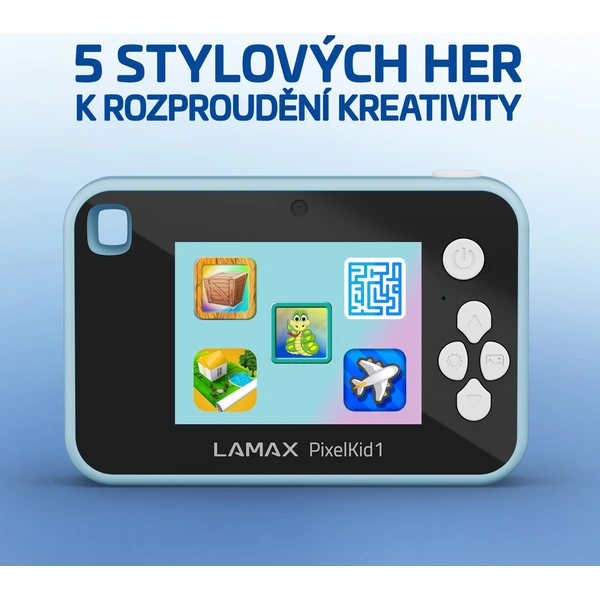 LAMAX PixelKid1 detský fotoaparát modrý - Fotoaparáty - Obrázok 1f378f72006746b09d30cf44d1db7f46