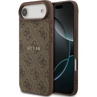 Guess PU Leather 4G Colored Ring MagSafe Zadný Kryt pre iPhone Air hnedý - Puzdra