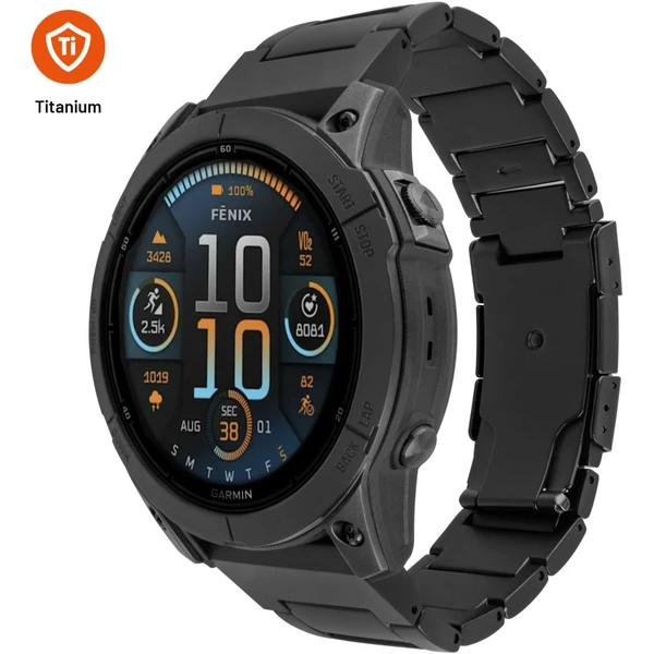 FIXED Titanium Strap titánový remienok Garmin QuickFit 26mm, čierny - Remienky - Hlavný obrázok