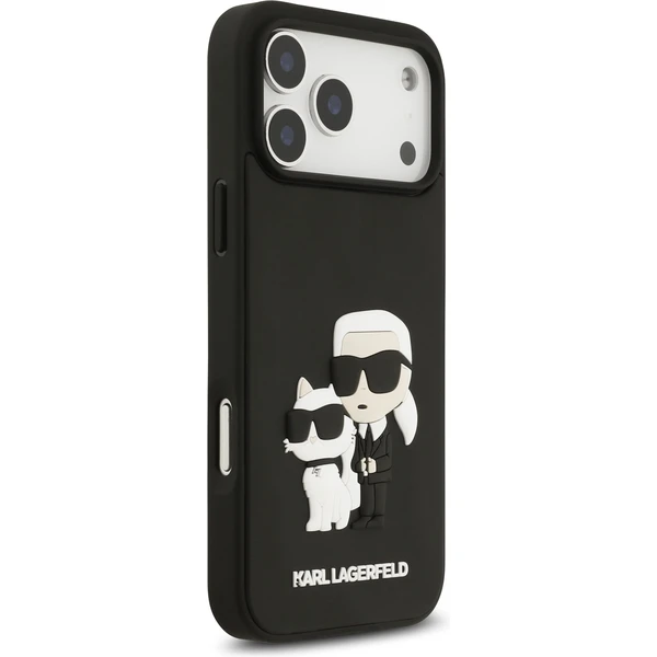 Karl Lagerfeld 3D Rubber Karl and Choupette kryt iPhone 17 Pro Max čierny - Puzdra - Obrázok 1f88ddab260d447c8f7f05e49ba635e6