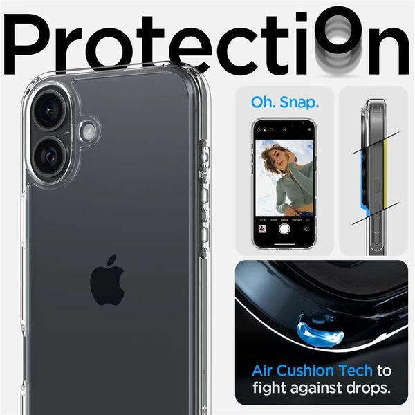 Spigen Crystal Hybrid kryt iPhone 16 crystal clear - Puzdra - Obrázok 1fb9d552149b4f5881f7fea440ba95c9