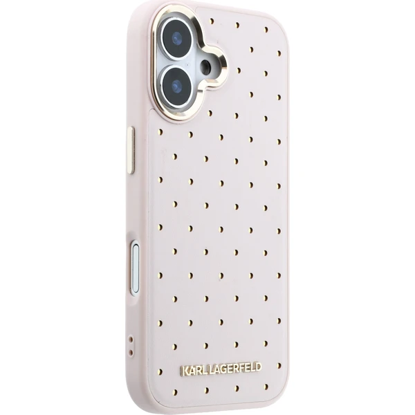 Karl Lagerfeld PU Perforated Gold Dots MagSafe Zadný kryt pre iPhone 17 Pink - Puzdra - Obrázok 1fdff20e6fa449698ff1ffe42b24a52a