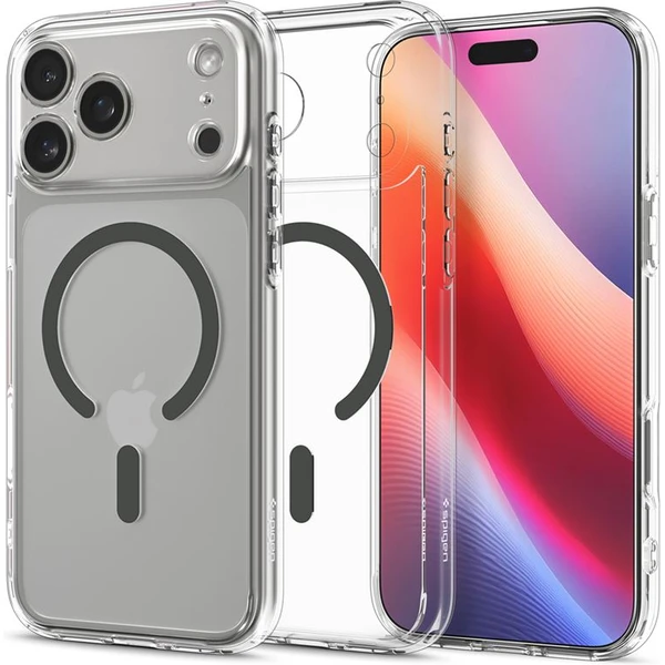 Spigen Ultra Hybrid MagSafe kryt iPhone 17 Pro Max clear graphite - Puzdra - Hlavný obrázok