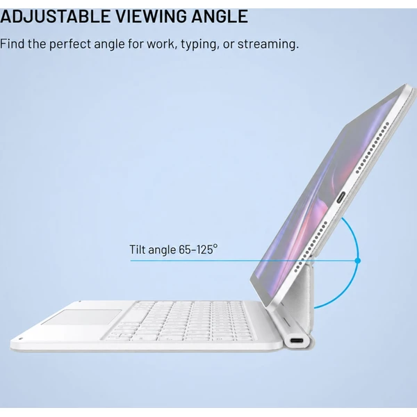 FIXED Typee Alu pouzdro s bezdrátovou klávesnicí iPad Pro 11" (18-22)/iPad Air (20-26), CZ, bílé - Puzdra s klávesnicou - Obrázok 201e9216c522485e8e50178aa9c8bc20