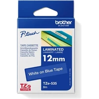 Brother TZe-535 páska biela na modrom 12 mm - Pásky pre štítkovače