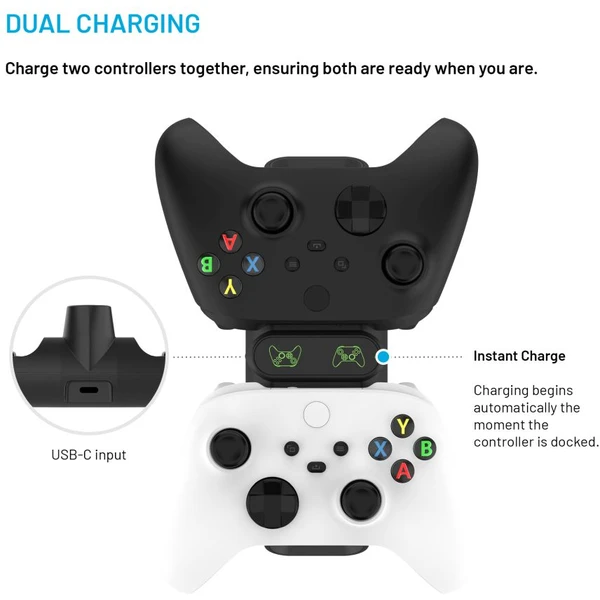 FIXED nabíjacia stanica pre ovládače k ??Xbox Series S, X a One, čierna - Nabíjačky - Obrázok 20851fba33c54689af553911fcd6d093