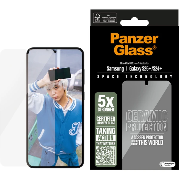 PanzerGlass® Ceramic sklo Samsung Galaxy S25+/S24+ s inštalačným rámčekom - Ochranné fólie a sklo - Obrázok 20FC000J01