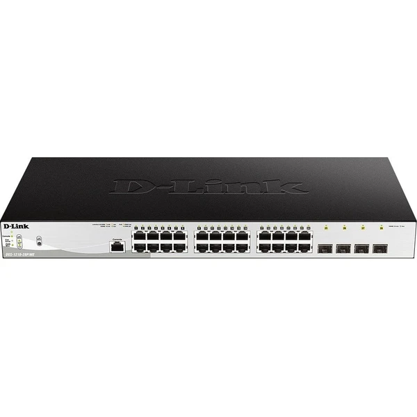 D-Link 24-portový PoE + 4-portový 1 Gbps SFP Metro Ethernet prepínač - Switche - Hlavný obrázok