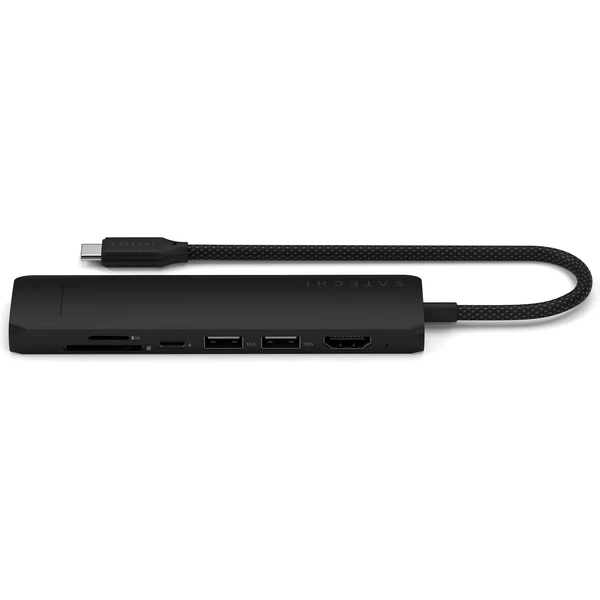 Satechi 7v1 USB-C Slim viacportový adaptér s Ethernetom čierny - USB huby - Obrázok 20OC000J01