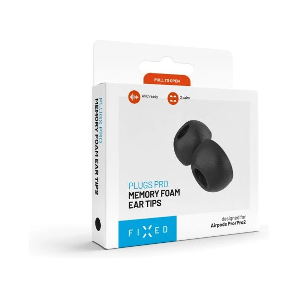 FIXED Plugs Pro 2 sady špuniek z pamäťovej peny pre Apple Airpods Pro/Pro 2 (S) čierna - Náhradné náušníky - Obrázok 20a3c976b0254efe981261c12e46de14