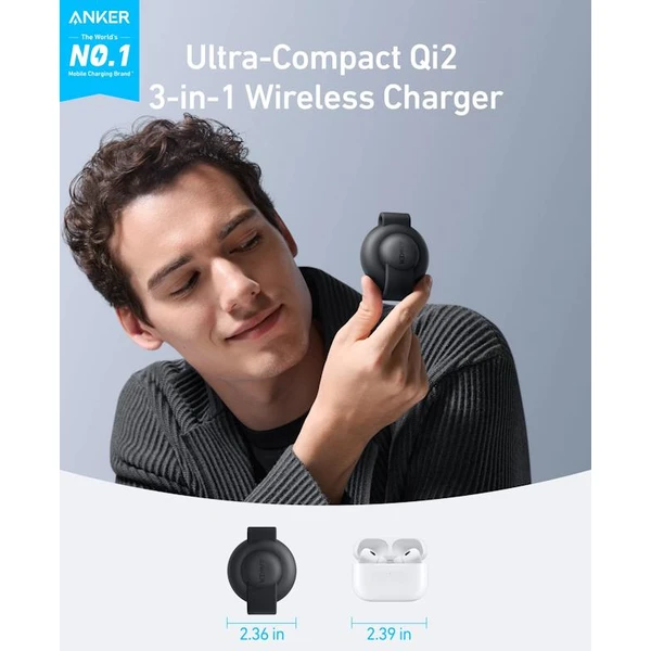 Anker MagGo B25M8 3v1 MagSafe nabíjačka (15W) čierna - Nabíjačky - Obrázok 20d726aa48d446cf8ce61b1d63c45894